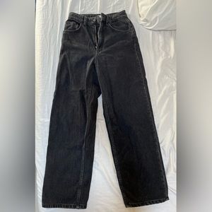 Filippa K black high waisted wide leg jeans